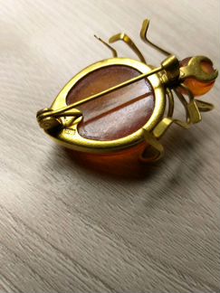 Брошь янтарная винтаж