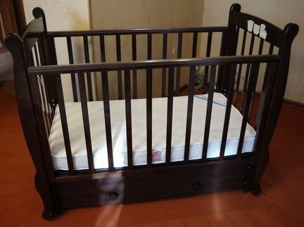 Детская кроватка Елисей С-717 (шоколад)