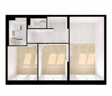 2-к квартира, 55 м², 30/33 эт.