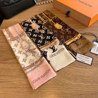 Шелковая лента Louis Vuitton monogram