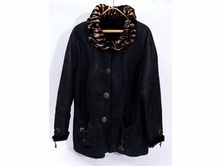 Дублёнка женская (размер 56) черного цвета