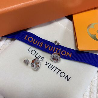 Серьги серебро Louis Vuitton