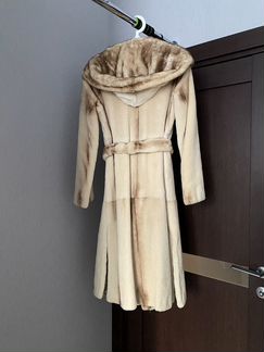 Шуба норковая, светлая, длинная