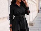 Рубашка - платье черная размеры разные от 42 до 52