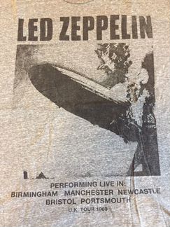 Туровая футболка Led Zeppelin U.K. Tour 1969