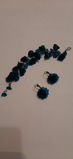 Комплект браслет и серьги