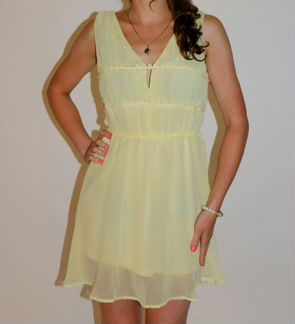 Новое летнее лимонное платье