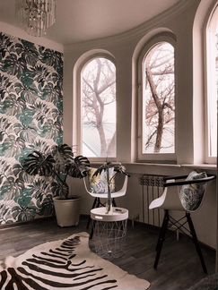 Eames daw кресло белое черная полоса
