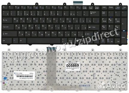 Клавиатура для ноутбука MSI GT780 черная