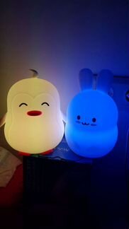 Силиконовый ночник (зайка,медвежонок,пингвиненок)