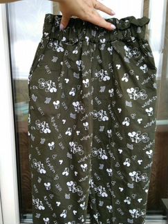 Штаны (чёрн., хаки) с микки маусом