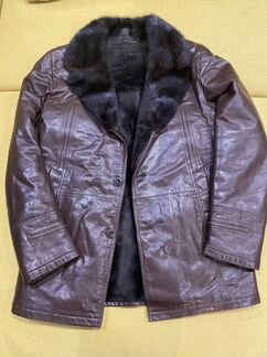 Кожаная куртка с мехом Каляев