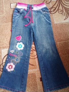 Джинсы на девочку, ростовка разная