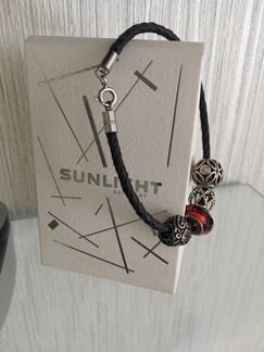 Шармы новые серебро Sunlight +браслет