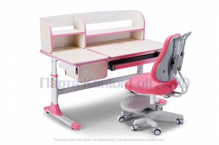 Растущая Парта А120 роз +секретер +Лампа (Тайвань)