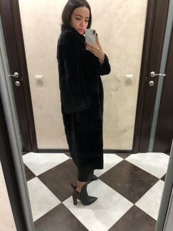 Шуба норковая black Nafa