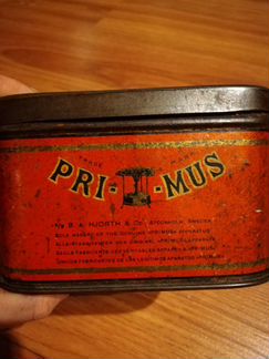 Жестяная коробка, шкатулка от примус, primus