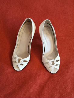 Туфли белые натуральная кожа 36