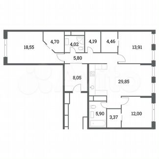 3-к квартира, 115 м², 32/41 эт.