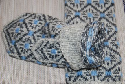 Новые латышские варежки. Шерсть