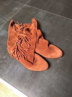 Сапоги ZaRa 37р замша, осень-весна