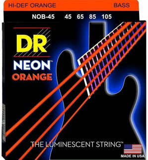Струны для Бас гитары Оранжевые DR Neon NOB-45