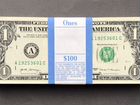 Корешок банкнот США 1 доллар пресс