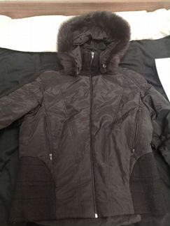 Зимняя куртка пуховик с мехом песца