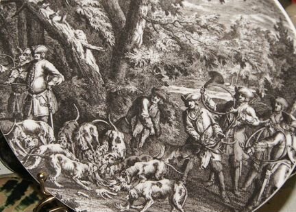 Настенная тарелка охота Furstenberg 1970е