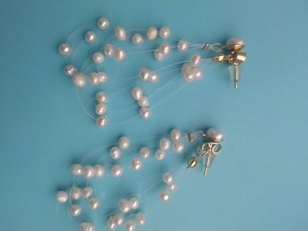 Колье Celine. Серебро. Серьги