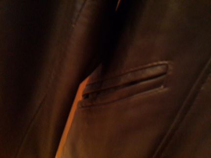 Кожаная куртка теплая зимняя б/у