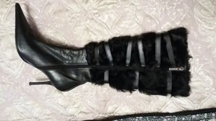 Сапоги кожаные