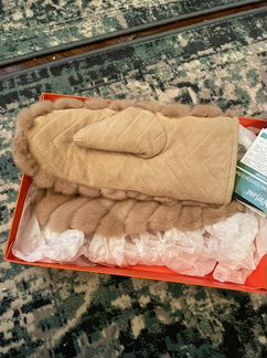Варежки меховые женские