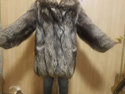 Шуба чернобурка