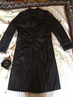 Плащ кожаный мужской