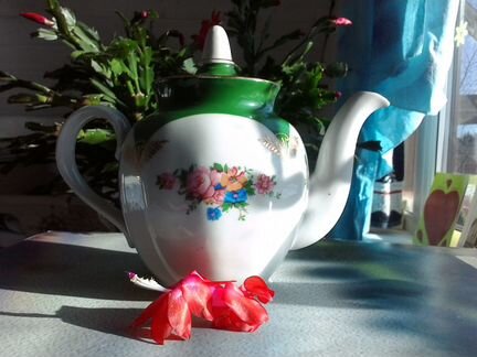 Зеленый чайный сервиз Дулево винтаж 21 предмет