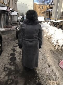 Дубленка натуральная с песцом