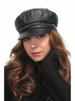 Кепка-фуражка натуральная кожа Antar