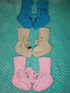 Пинетки носочки для новорождённых