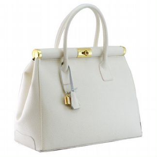 Белая кожаная сумка