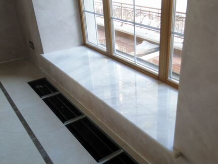 Подоконник из камня, мрамор, гранит