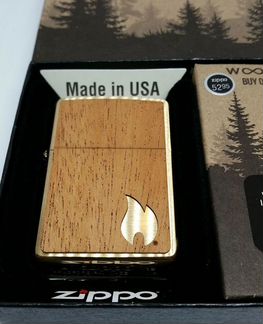 Зажигалка Zippo с деревянными накладками WoodChuck