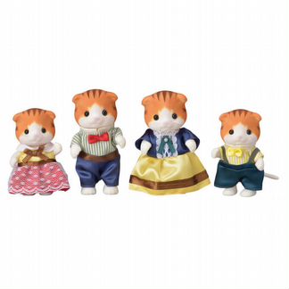 Sylvanian Families семья котов calico critters рыж
