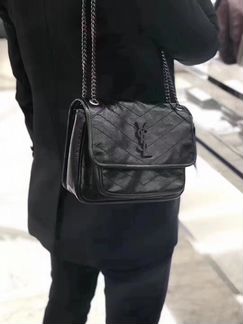 Сумка Saint Laurent чёрная люкс