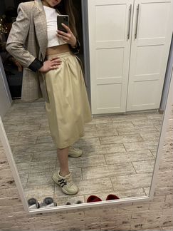 Юбка из натуральной кожи