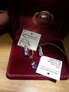 Гарнитур с аметистами