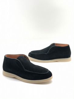 Лоферы Loro Piana Open Walk замшевые