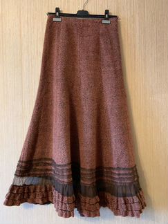 Юбка женская теплая шерстяная